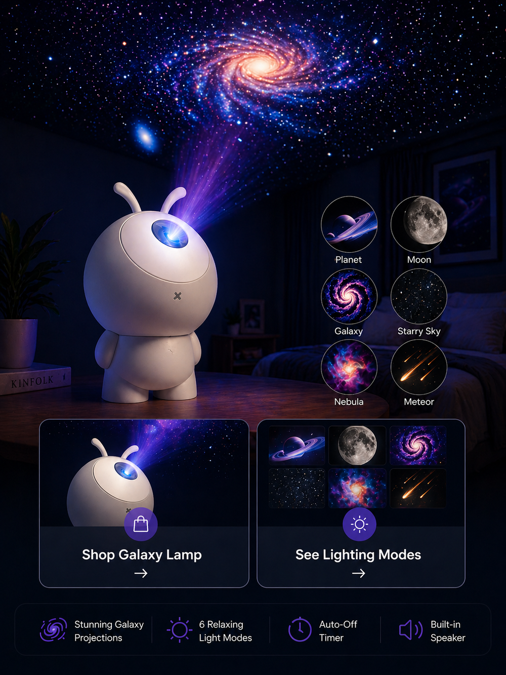 MAYKQ Galaxy Projector