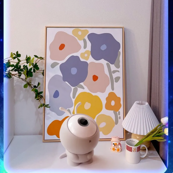 MAYKQ Galaxy Projector styled in a bright contemporary room